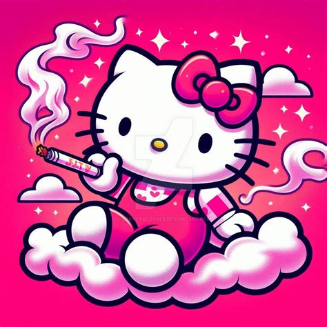 hello kitty smoking